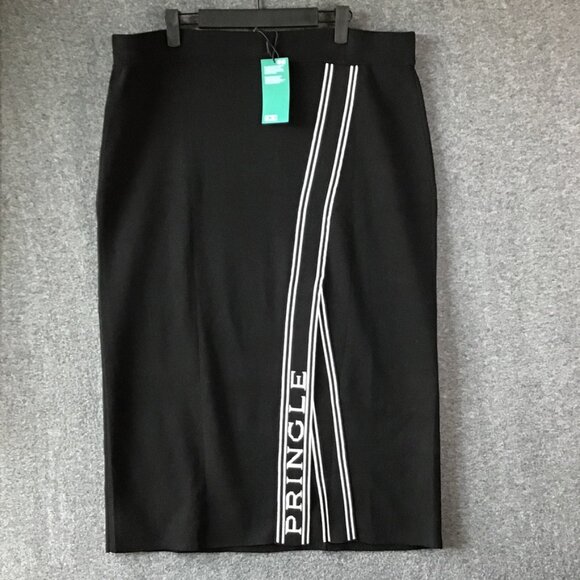 NWT Pringle of Scotland x H&M Black Knit Pencil Skirt Sz XL - Picture 1 of 6